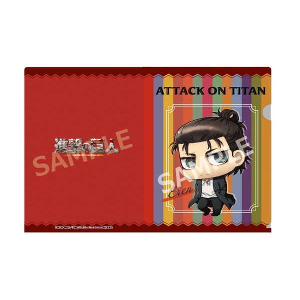 進撃の巨人 クリアファイル 3枚セット リヴァイ ハンジ エレン ミカサ Amazon.co.jp: 進撃の巨人 クリアファイルH[エレン＆リヴァイ