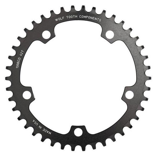 WOLF TOOTH EtgD[X 130 BCD 5 Bolt Chainring 44T/46T compatible with SRAM Flattop
