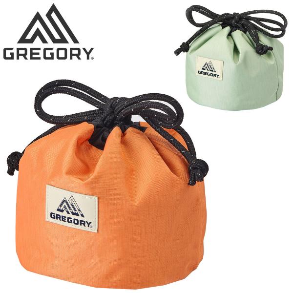 GREGORY ネイビー 巾着袋 前面ポケット付き GREGORY ネイビー 巾着袋 前面ポケット付き GREGORY ネイビー