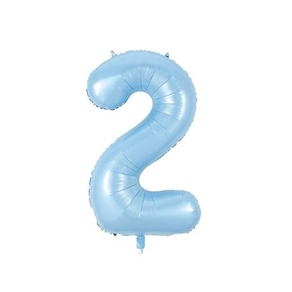 数字 バルーン 大きい 誕生日 飾り 数字風船 バルーン 数字2 大きい 40インチ スカイブルー