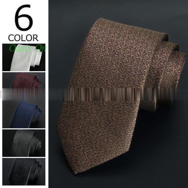 ネクタイ メンズ ビジネス  紳士用 レギュラーネクタイ 無地　ストライプ カジュアル 選べる6柄 結婚式カラー:白/ワイン/シャンパン/ネイビー/ダークグレー/黒素材：ポリエステル●中国製お客様のディスプレー環境により色が多少違って見える...