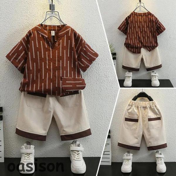 ■ 品名：キッズ上下セット(半袖)■ 素材：綿混紡■ カラー：全2色■ サイズ：90-150toothi-storeの検索ワード：キッズ上下セット　女の子　男の子　2点セット　3点セット　パーカー　パンツ　セットアップ　　カジュアル　スポー...