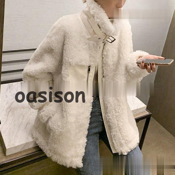 ボアブルゾンレディースボアジャケット韓国風秋冬アウターコート