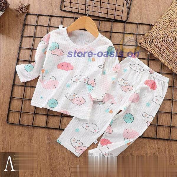 素材：綿カラー：16color柔らかさ：柔らかい80cm：着丈34　バスト23　袖丈28　ズボン丈4290cm：着丈36　バスト25　袖丈30　ズボン丈48100cm：着丈36　バスト27　袖丈32　ズボン丈52110cm：着丈41　バスト...