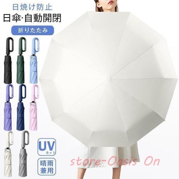日傘 軽量 折りたたみ UVカット 遮熱 遮光 撥水 コンパクト 晴雨兼用 日焼け防止 紫外線カット 熱中症対策 自動開閉 シンプル 10本骨 折りたたみ傘 おしゃれ