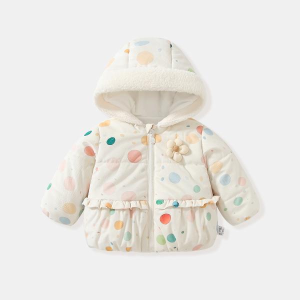 ■ 品名：ベビー用ダウンコート■ 表地：ポリエステル■ 充填物：ダウン■ 裏地：ポリエステル■ サイズ：80-110 ■ 産地：中国【ご注意】※サイズ詳細は床置き実寸のため、若干の誤差がある場合がございます。※縫製から余分な糸が出てることが...