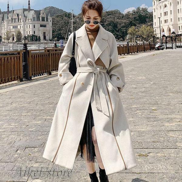 トレンチコート レディースコート　秋冬　ラシャコート　ロングコート　女性　ジャケット　アウター　コート　通勤　カジュアル　20代 30代 40代 トレンチコート レディースコート 秋冬 ラシャコート ロングコート