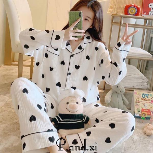 ■ 品名：レディースパジャマ(2点セット)■ 素材：コットン■ カラー：全2色■ サイズ：M-2XL検索キーワード：マタニティ パジャマ ホームウェア 授乳服 妊婦服 マタニティ パジャマ　ナイティセット 半袖　長袖 長そで 授乳服 妊婦服...