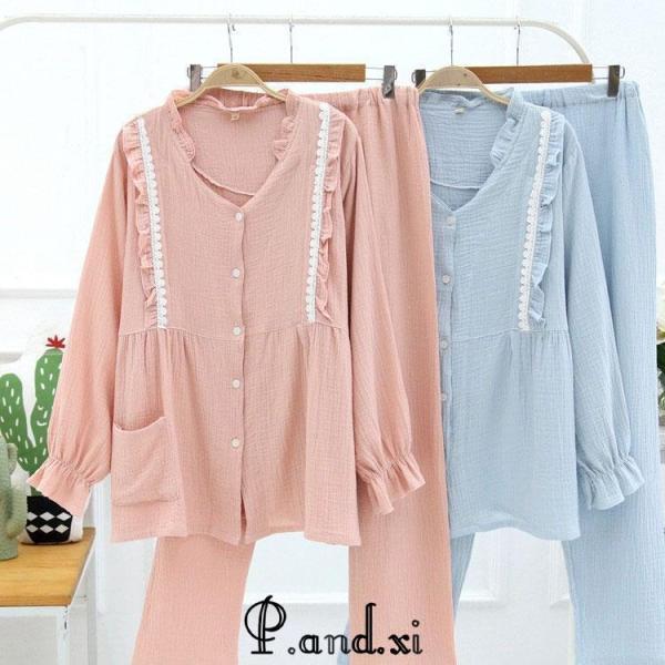 ■品名：妊婦用パジャマ■素材：綿■カラー：全2色■サイズ：M-XL■季節：春、夏、秋検索キーワード：マタニティ パジャマ ホームウェア 授乳服 妊婦服 マタニティ パジャマ　ナイティセット 半袖　長袖 長そで 授乳服 妊婦服 マタニティー産...