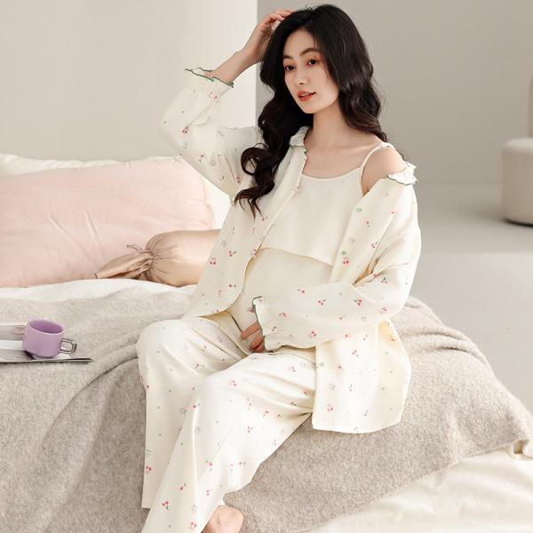 ■品名：妊婦用パジャマ■素材：綿、ポリエステル■季節：秋、春、夏■サイズ：M：建議身長155-160cm;建議体重40-50kgL：建議身長160-165cm;建議体重50-60kgXL：建議身長165-170cm;建議体重60-70kg2...