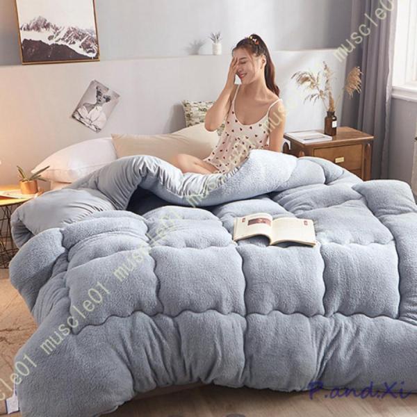 掛け布団 冬用 接触温感 フランネル ボリューム感がたっぷり 良い