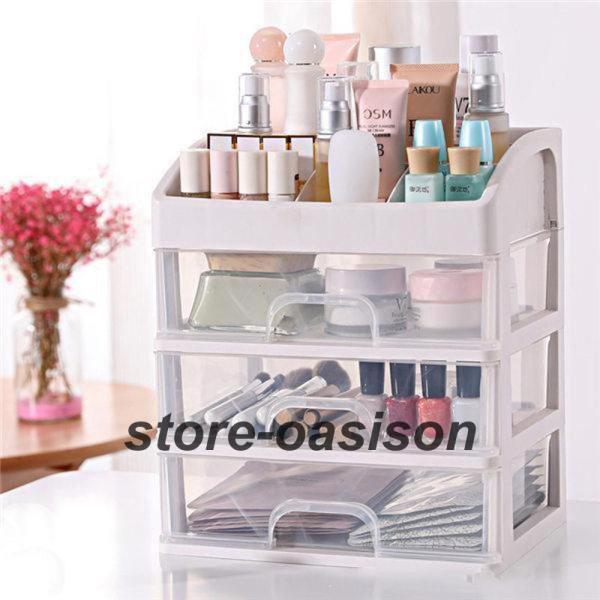 丈夫な材質を採用し耐久性も兼ね備えた化粧品収納ケースです整理しやすくて、忙しい朝もメイク用品を探す事無く スムーズに使用する事ができます。コスメやメイク道具といった化粧品を始めジュエリーやアクセサリーといった小物の収納に適しています。+【ご...