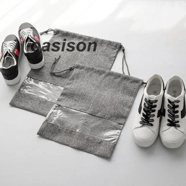 ■ 品名：シューズ収納袋■ 素材：リンネル+EVA■ カラー：全3色■ サイズ：MEDIUM/BIG検索ワード：シューズケース シューズバッグ シューズ収納袋　トラベル ポーチ 収納 靴入れ アウトドア 海水浴 プール 旅行 スポーツ 持ち...