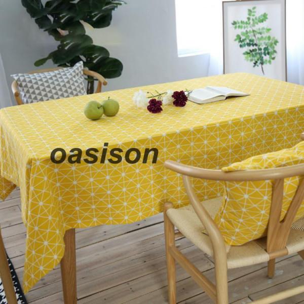 ■ 品名:テーブルクロス■ 素材: リンネル  ■ カラー：イエロー■ サイズ：写真参考■ 産地：中国検索キーワード：テーブルクロス 花柄 食卓カバー デスクマット 撥水加工 防水 撥油 北欧風 汚れ防止 傷防止 長方形 モダン おしゃれ ...