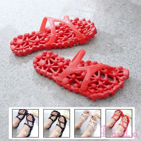 ■ 品名：健康サンダル■ 素材：PVC■ スタイル：自宅用/お風呂■ カラー：全4色■ サイズ：36-45■ 季節：春/夏/秋 検索ワード：健康サンダル 健康スリッパ ツボ押し つぼ押し こり コリ ギフト 敬老の日 贈り物 グッズ ボディ...