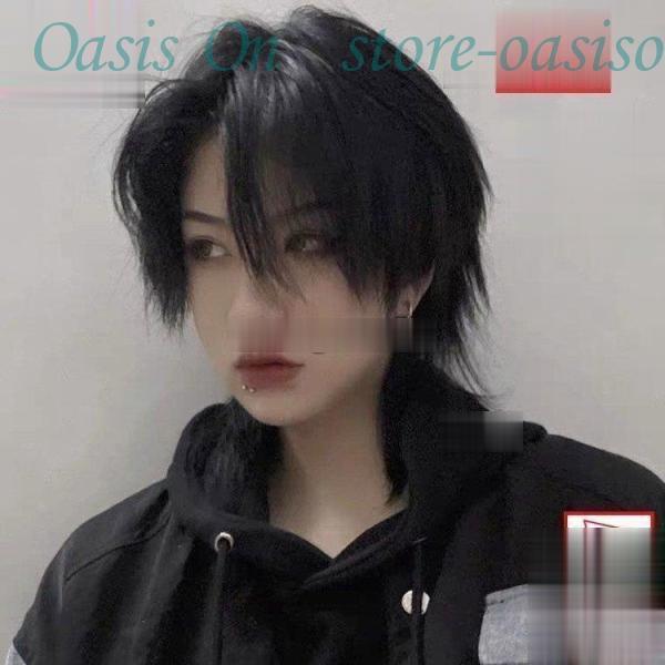 【品名】：メンズウィッグ【カラー 】：全4色【サイズ】：F【素材】：耐熱性ファイバー【産地】：中国検索ワード：ウィッグ ロング ショート　フルウィッグ 部分ウィッグ　つけ毛　グラデーション ウイッグ カール ウェーブ 自然 セミロングウィッ...