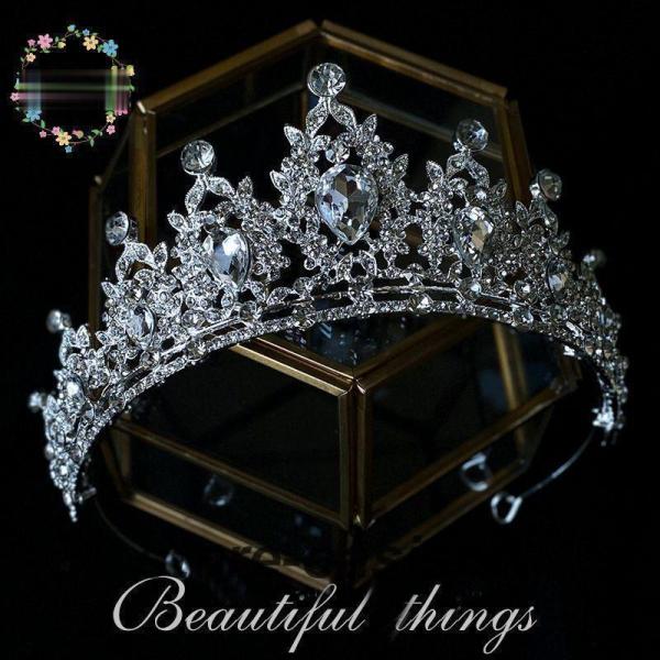 キーワード：花嫁 結婚式 二次会 ティアラ カチューシャ ヘッドドレス 髪飾り ヘアアクセサリー ウェディング小物 プリンセス 姫系 ジュエリー 安い ウェディング ウエディング ブライダル 発表会 演奏会 コンサート 音楽会 披露宴 パー...