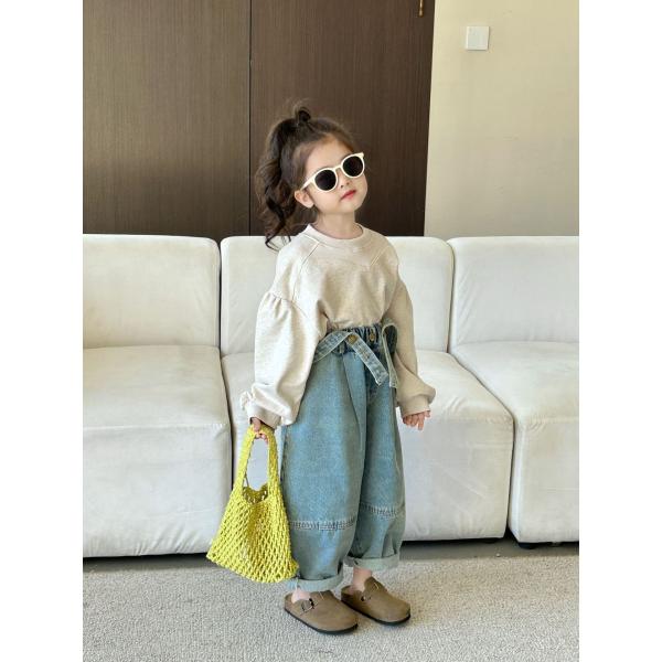 デニム サロペット オーバーオール キッズ ジュニア 子供服 ダメージ