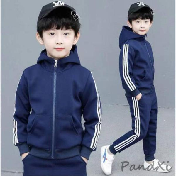 子供ジャージ  男の子 上下セット スウェット セットアップ スポーツウェア キッズ トレーナー  トレーニングウェア ジュニア  春秋服■素材：ポリエステル■サイズ：（単位：cm）110：着丈45　袖丈40　バスト68　パンツ丈65　 適...