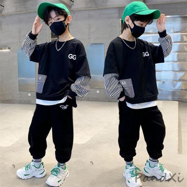 子供ジャージ  上下セット 男の子スウェットセットアップ パーカー トレーニングウェア スポーツウェア キッズ  ジュニア 子供服 春秋商品詳細■素材：綿/ポリエステル■カラー：グレー/ブラック■サイズ：cm110：着丈43 バスト78  ...