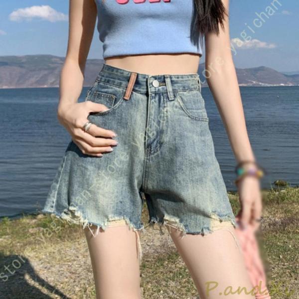 デニムショートパンツ ショーパン 短パン ハーフパンツ キュロット