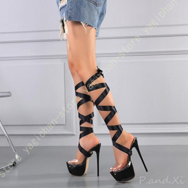 ルブタン　オープントゥ　厚底　パンプス　ハイヒール　サンダル　34.5 美品 Christian Louboutin - クリスチャンルブタン ハイヒール