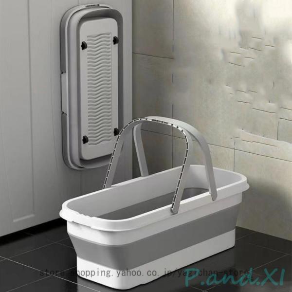 折り畳みバケツは体積が小さく、軽量であり、持ち運びが簡単、無毒無害、非常に折りたたみやすく、収納に便利。め水圧に負けず丈夫で水漏れしません。非常に軽く、簡単に折りたたみ可能で、かなりの重さを支え、同時に自立式でもあります！    使わない時...