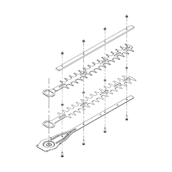 ブレードセットB ヘッジトリマ EHT372用 Zenoah(ゼノア)