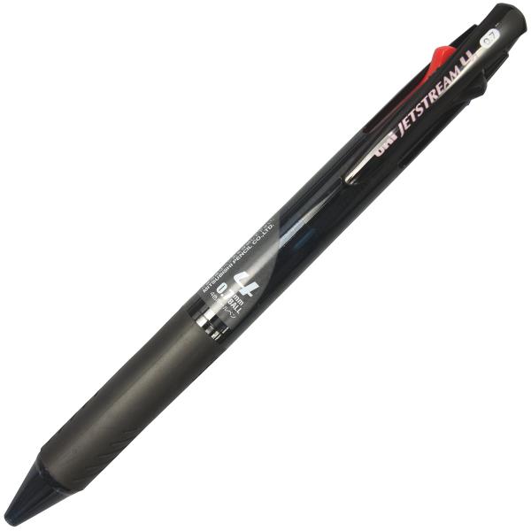 三菱鉛筆 4色ボールペン ジェットストリーム 0.7 透明ブラック 書きやすい SXE450007T.24
