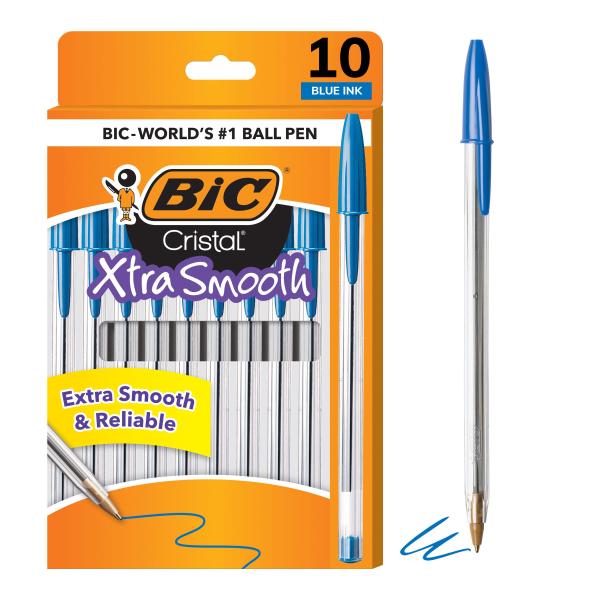 BIC Cristal エクストラスムーズ ボールペン 10 Count