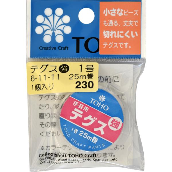 TOHO テグス 太さ約0.17mm×約25m巻 強 1号 スキ 6-11-11 ・サイズ：太さ約0.17mm×約25m巻・素材：ナイロン・色品番：6-11-11（強） 1号 スキ