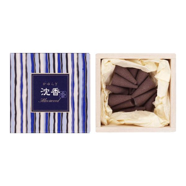 日本香堂(Nippon Kodo) かゆらぎ 沈香 コーン 12個入 香立付 単品