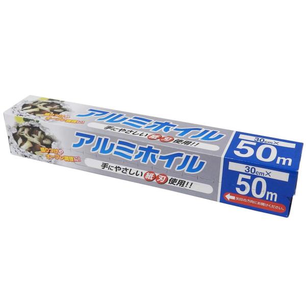 大和物産 アルミホイル 業務用 1個入り 30cm×50m ・内容量:本体重量:約450g・原産国:中国・商品サイズ (幅×奥行×高さ) :本体サイズ:約30cm×50m・材質:素材・材質:アルミはく