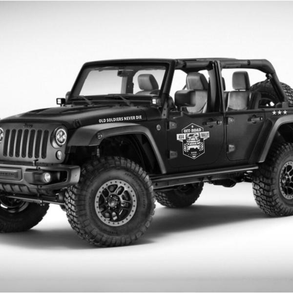 ジープ ステッカー デカール Jeep 外装 四駆 ラングラー用 am058 ペンギン堂雑貨店 サイドボディ アクセサリー ステッカー Jeep 自動車 カーアクセサリー