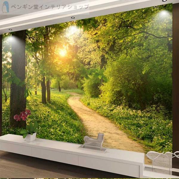 壁紙 おしゃれ ３d 立体 部屋 リビング 防水 防カビ 防音 木漏れ日 森林 自然 立体 Ae おしゃれ壁紙カーテンのペンギン堂 通販 Yahoo ショッピング