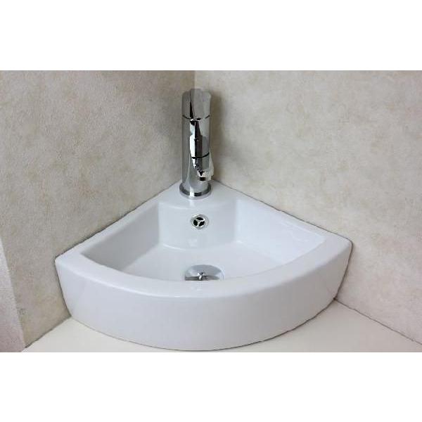陶器洗面ボウル 洗面ボール 手洗い鉢 手洗い器 小さい 洗面器 コーナー設置 KORS-1546