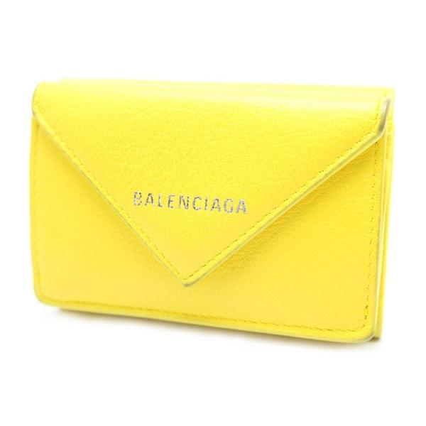 未使用品 バレンシアガ キャッシュ ミニウォレット イエロー 三つ折り財布 BALENCIAGA バレンシアガ 財布 三つ折り 391446 DLQ0N 7155