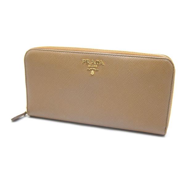 中古 美品 PRADAプラダ ラウンドファスナー長財布 1ML506 レザー  