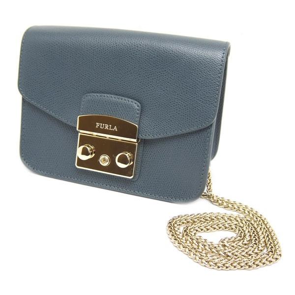 FURLA 中古 美品 FURLAフルラ メトロポリス チェーンショルダーバッグ  