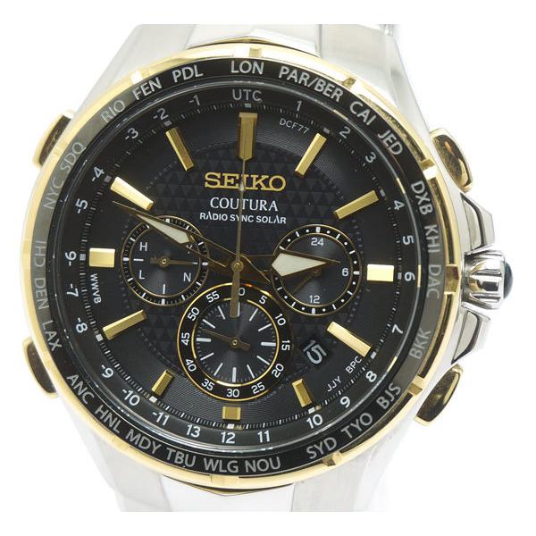 中古 美品 SEIKO セイコー コーチュラ メンズ 腕時計 電波ソーラー 