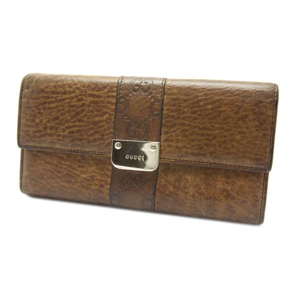 グッチシマ 中古 安心価格 GUCCIグッチ 長財布 ブラウン 233028 グッチシマ 中古 安心価格 GUCCIグッチ 長財布 ブラウン 233028