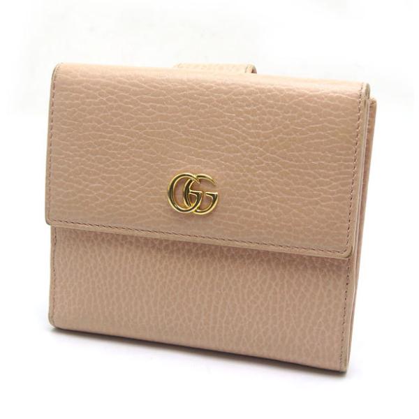 グッチ財布美品 GUCCI 中古 安心価格 GUCCIグッチ 2つ折り財布 ピンク 456122 : オバタ
