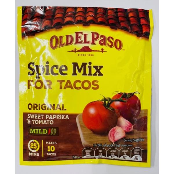 タコスの具の牛ひき肉味付け用調味料。ひき肉に加えて煮るだけで本格的な味に仕上がります。