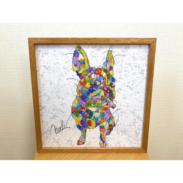 作品 : Re FrenchieLove フレンチブルドッグ 絵 絵画 犬 いぬ 縁起絵