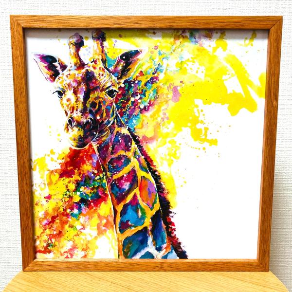 絵画「きりんとみじんこ」