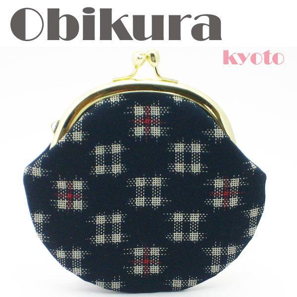 和風チェック柄がま口財布 和風チェック柄がま口財布 がま口財布 メンズ レディース ポーチ 小銭