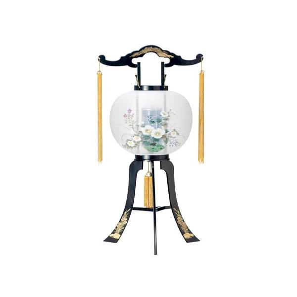 回転行燈　盆ちょうちん　盆提灯 盆提灯 お盆ちょうちん 有明回転行灯207 プラスチック製 絹張 置型