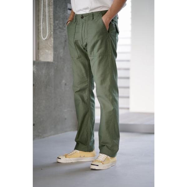 orSlow（オアスロウ） SLIM FIT FATIGUE PANTS GREEN スリムフィット