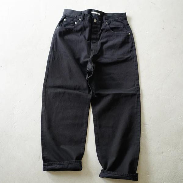 【HATSKI】バックバックル　ブラックデニム Namu Shop - Hatski Back Buckle Denim - Black