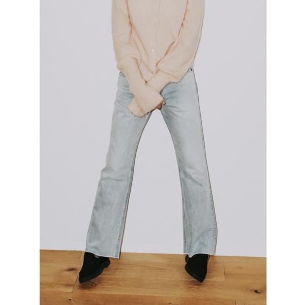 MEYAME（メヤメ） MEYAME / CENTER PLEATS FLARE JEANS デニム